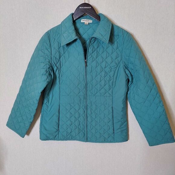 Pendleton Quilted Aqua Blue‎ Full Zip Lightweight Jacket Sz Sm - Picture 1 of 12